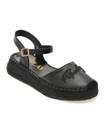 Pantofi REPLAY negri, WF6T05S, din piele ecologica