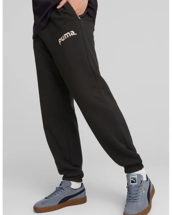Pantaloni sport cu imprimeu logo, Negru