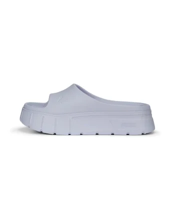 Papuci flatform cu detaliu cu logo in relief Mayze Stack, Lila