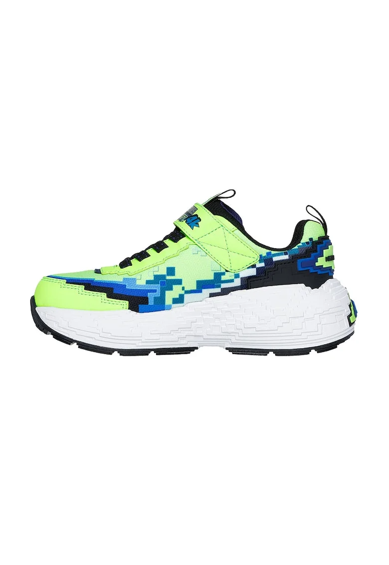 Pantofi sport Mega Craft cu velcro, Negru/Verde neon
