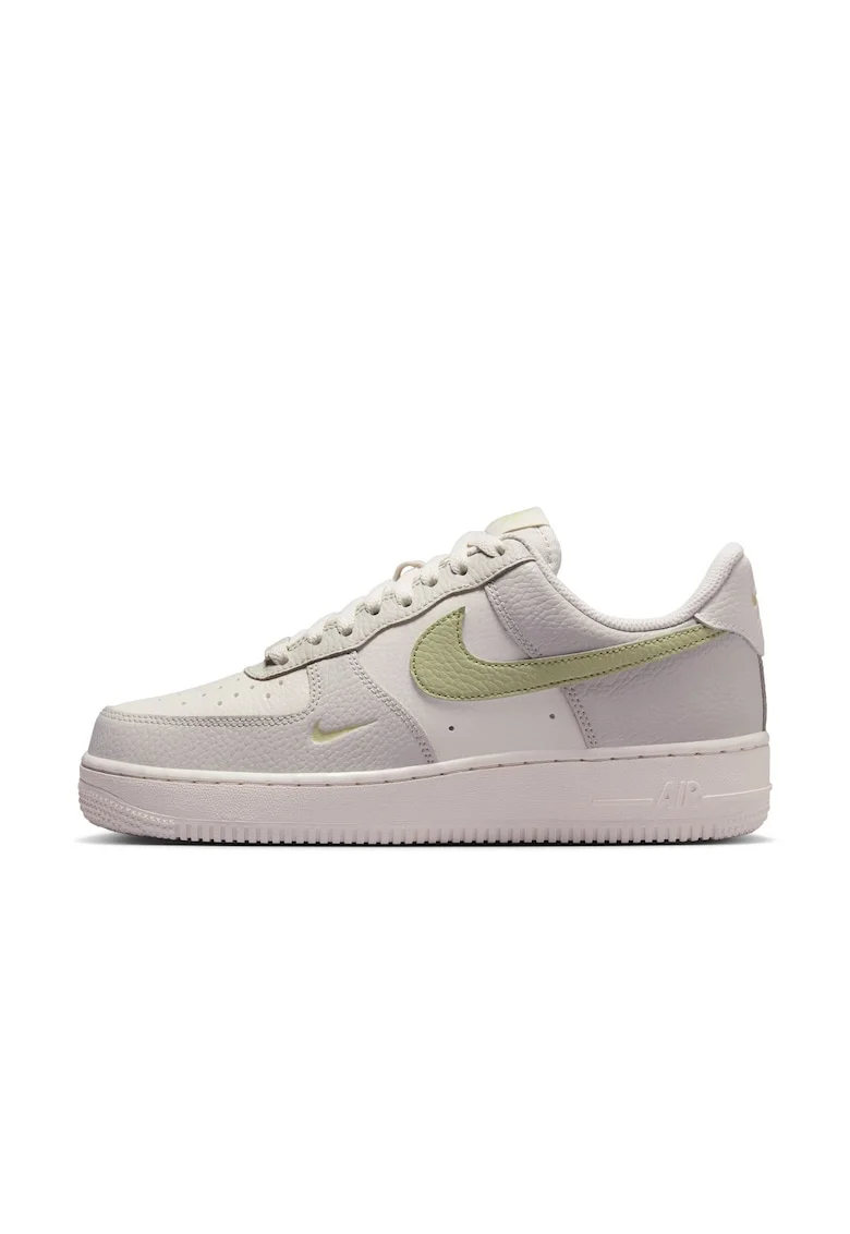 Pantofi sport,  W Air Force 1 '07 Jd, Piele naturala, Alb, Alb