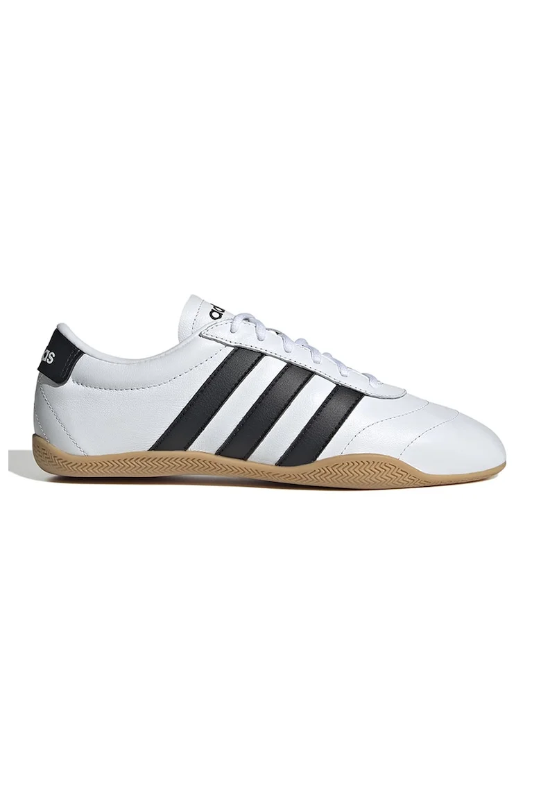 Pantofi sport cu detalii din piele Grand Court, Negru/Alb optic