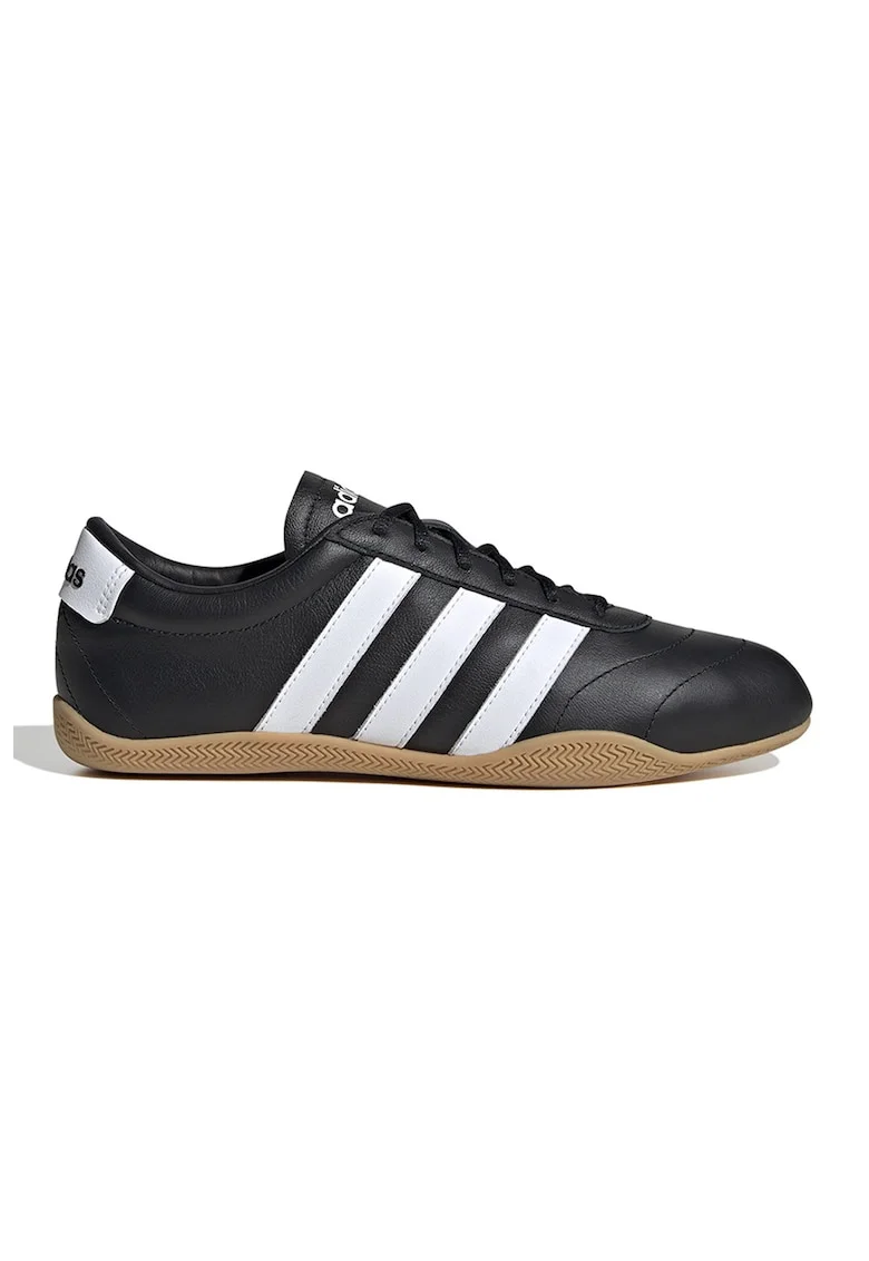 Pantofi sport cu detalii din piele Grand Court, Alb/Negru