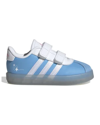 Pantofi sport cu inchidere velcro Disney Cinderella VL Court 3.0, Alb/Albastru
