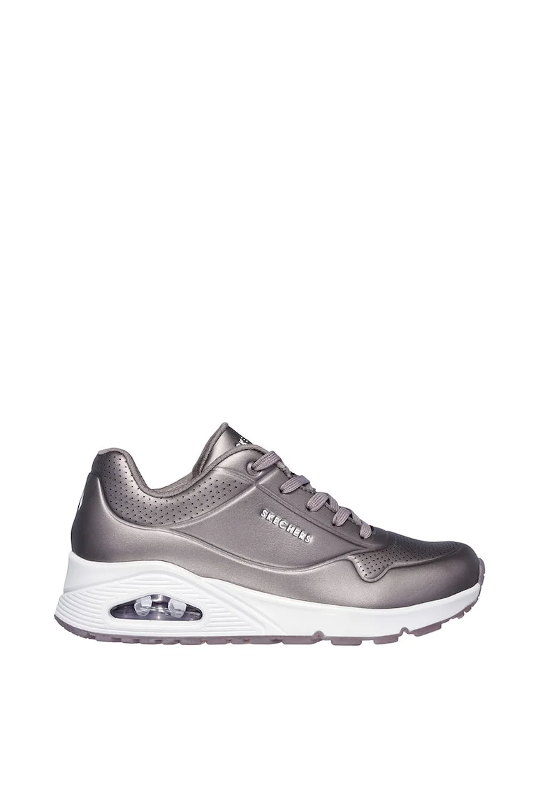 Pantofi sport de piele ecologica, cu aspect perforat Rose Bold