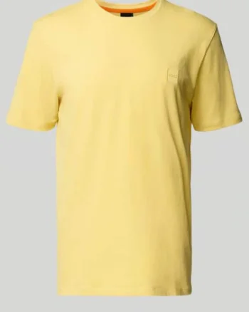 Tricou uni cu decolteu la baza gatului