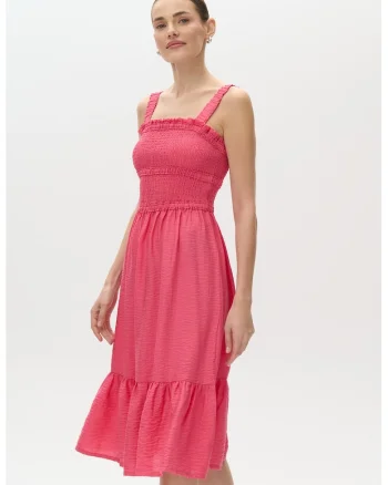 Rochie uni evazata, Coral