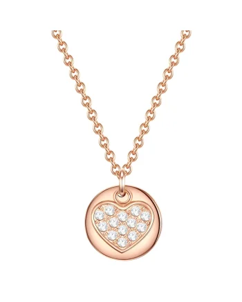 Colier placat cu aur de 14K, cu pandantiv, Auriu rose