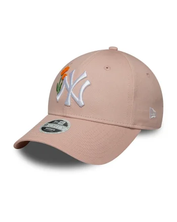 Sapca din bumbac cu detaliu brodat, pentru baseball, Roz pastel/Alb murdar