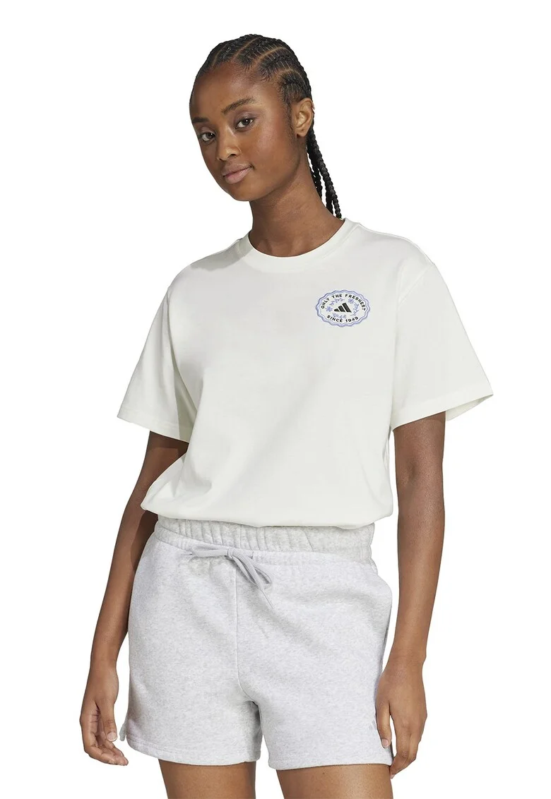 Tricou din bumbac cu imprimeu logo si model grafic, Verde/Negru/Alb murdar