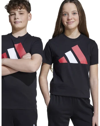 Tricou din bumbac cu imprimeu logo cauciucat, Alb/Negru/Rosu inchis