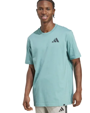 Tricou de bumbac cu logo, Negru stins/Verde deschis