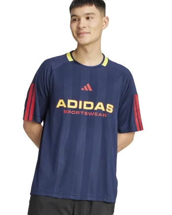 Tricou lejer cu logo, Rosu/Galben/Bleumarin