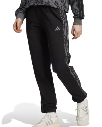 Pantaloni de trening din amestec de bumbac cu logo, Negru/Gri inchis