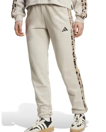 Pantaloni de trening din amestec de bumbac cu logo, Negru/Maro nisip/Bej deschis