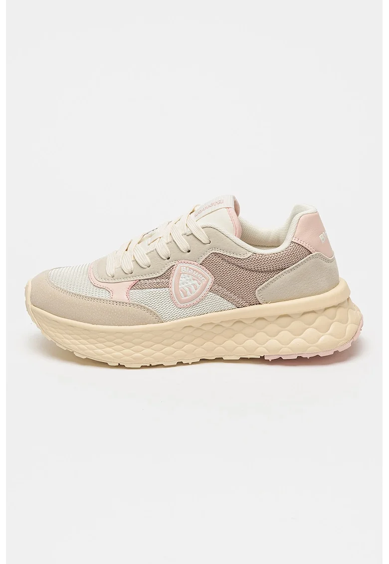 Pantofi sport cu model colorblock Lynn, Roz pal/Crem