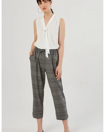 Pantaloni cu talie ajustabila, Gri