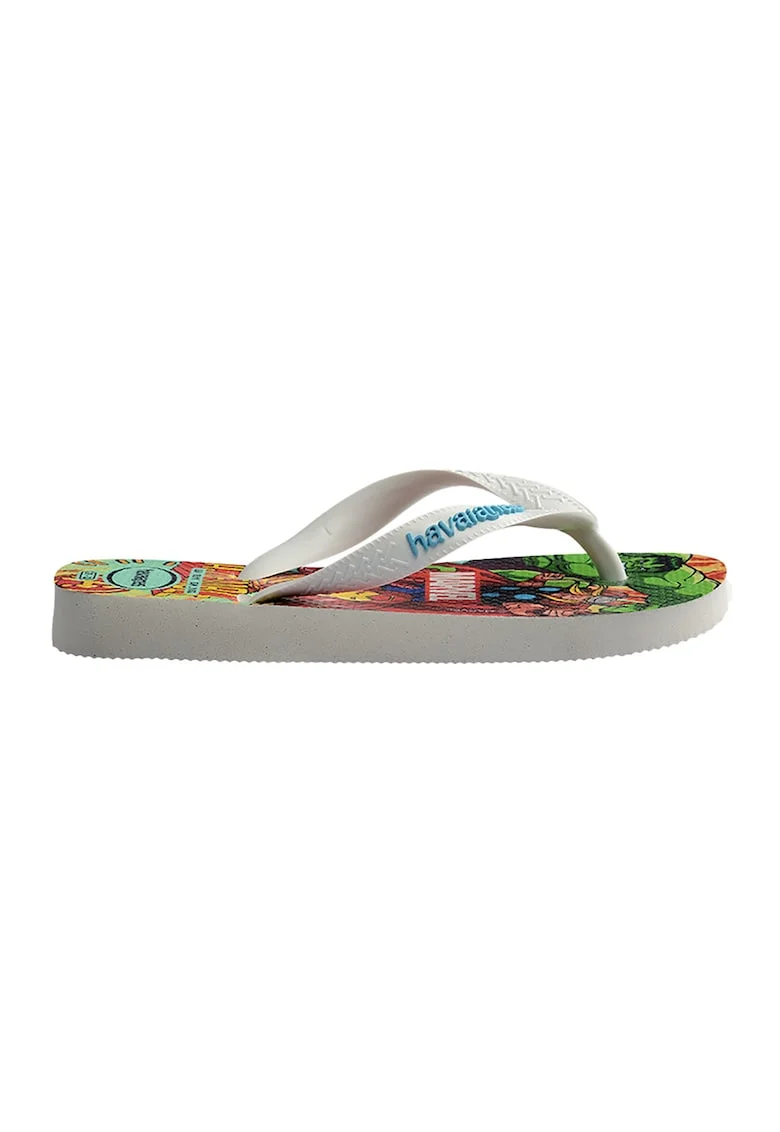 Papuci flip-flop cu imprimeu Spider-Man, Albastru azur/Alb optic