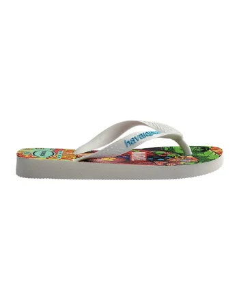 Papuci flip-flop cu imprimeu Spider-Man, Albastru azur/Alb optic