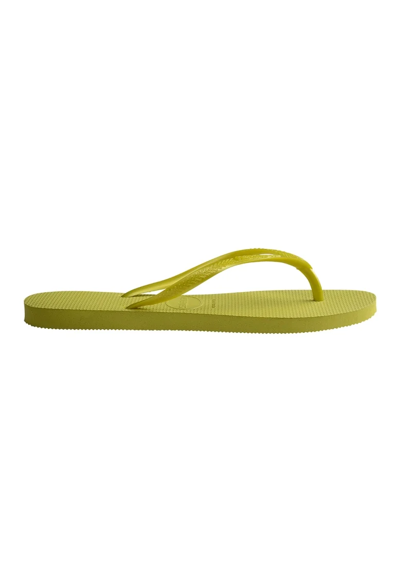 Papuci flip-flop cu logo in relief Slim, Verde lime