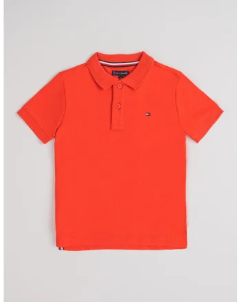 Tricou polo cu logo discret, Rosu