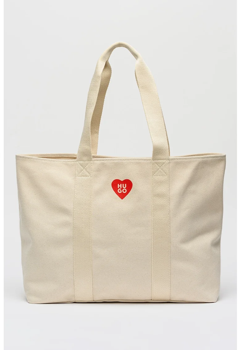 Geanta tote de panza Becky, Alb fildes