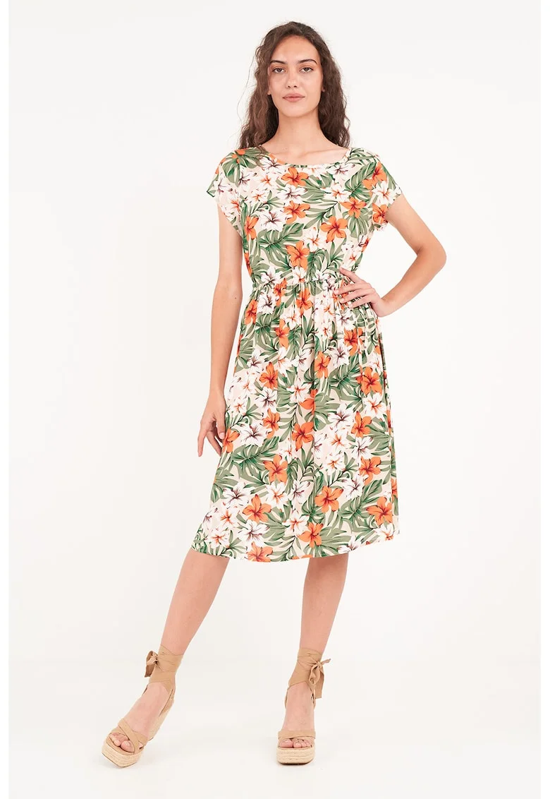 Rochie cu imprimeu floral, Multicolor