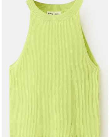 Top uni de bumbac, Verde lime