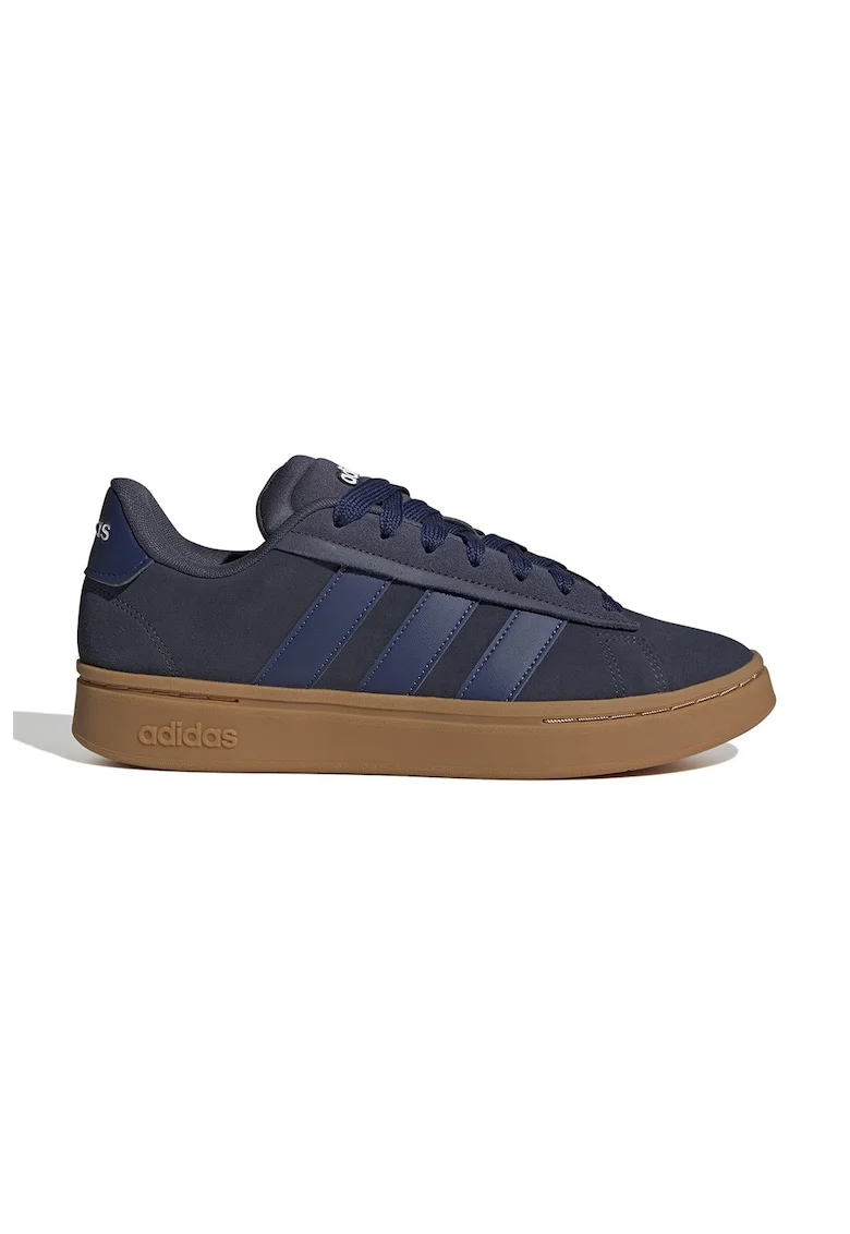 Pantofi sport Grand Court Alpha de piele intoarsa, Bleumarin