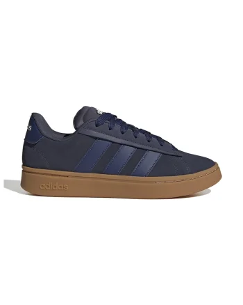 Pantofi sport Grand Court Alpha de piele intoarsa, Bleumarin