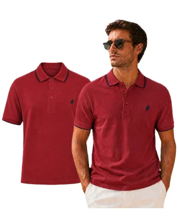 Tricou uni din bumbac cu logo.