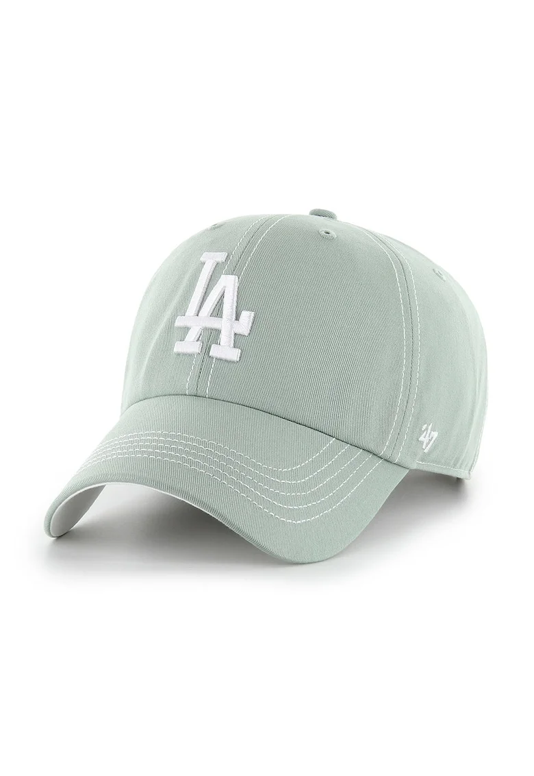 ’47, Sapca baseball de bumbac cu detaliu brodat, Alb/Verde pastel