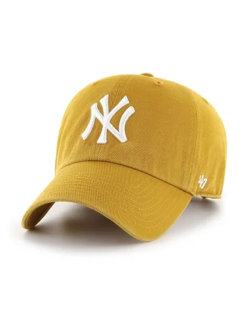 ’47, Sapca cu logo brodat New Yor Yankees, Alb/Galben mustar