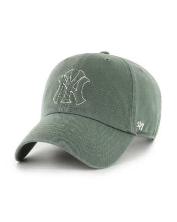 ’47, Sapca baseball de bumbac cu logo brodat, Verde stins