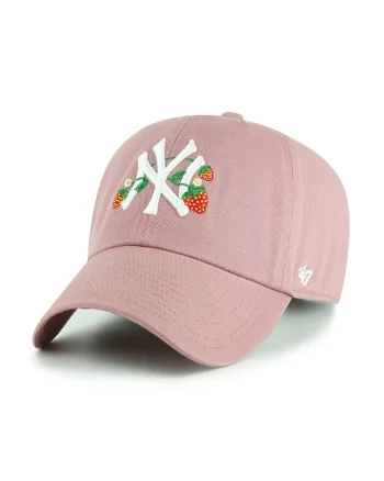 ’47, Sapca baseball ajustabila cu logo brodat, Alb/Verde/Roz prafuit