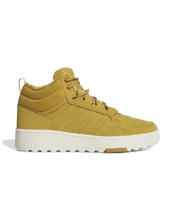 Pantofi sport mid-high de iarna cu detaliu logo Hoops 4.0, Galben mustar