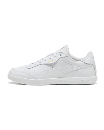 Pantofi sport Vikky Star de piele, Alb/Auriu