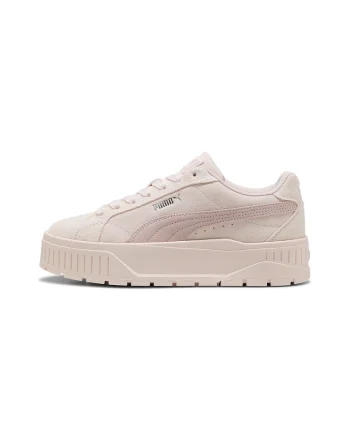 Pantofi sport flatform de piele intoarsa Karmen II, Piersica