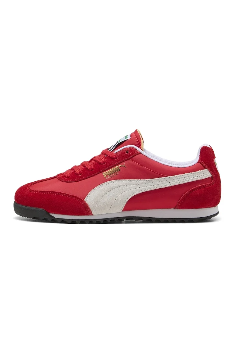 Pantofi sport Arizona cu detalii de piele intoarsa, Rosu