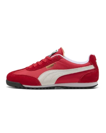 Pantofi sport Arizona cu detalii de piele intoarsa, Rosu