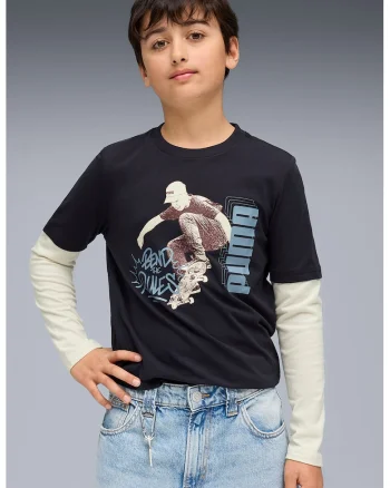 Bluza cu design 2-in-1 Mid 90s, Crem/Bleumarin