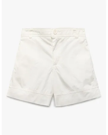 Pantaloni scurti cu talie medie, Alb