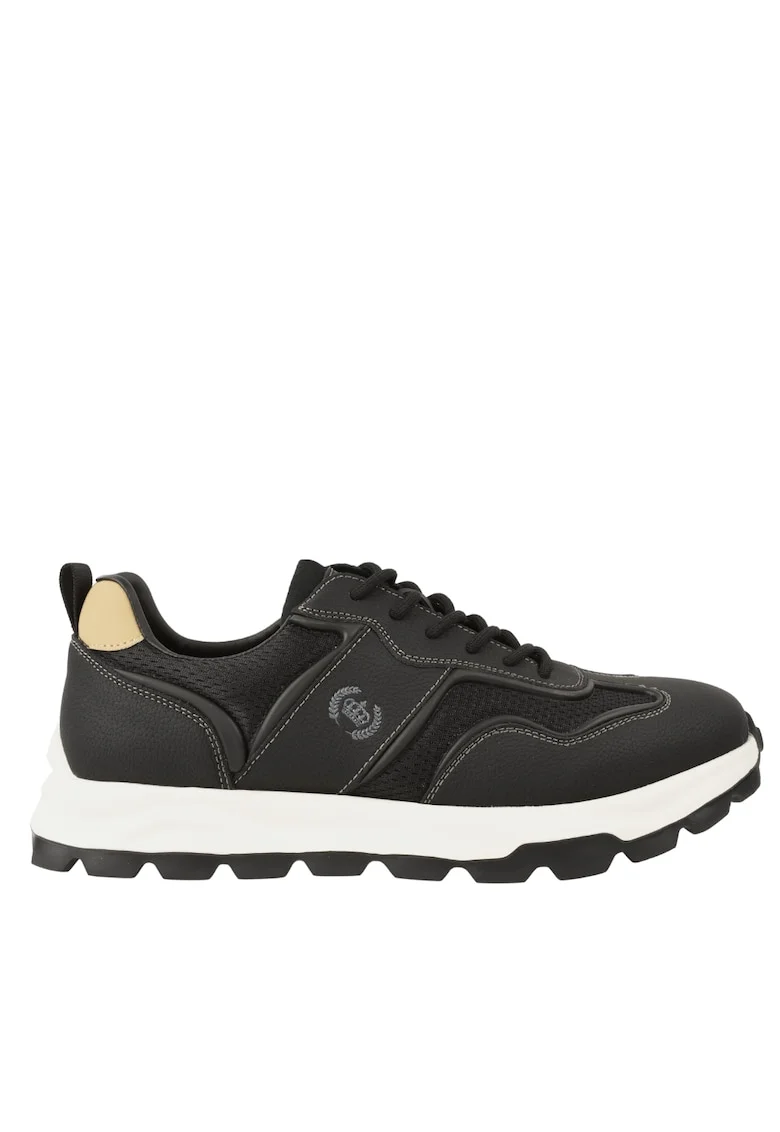 Pantofi sport, barbati,  H5133 negru, piele naturala, Negru