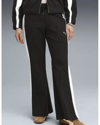 Pantaloni de trening cu talie medie, Alb/Negru