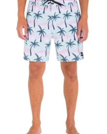 Pantaloni scurti inot barbati,  Poliester, Albastru,