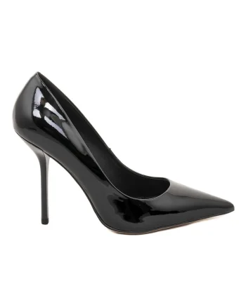Pantofi din piele lacuita Tenisha, Negru