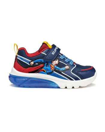 Pantofi sport cu model si LED-uri, Rosu/Albastru royal/Bleumarin