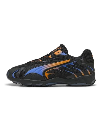 Pantofi sport Inhale cu garnituri sintetice, Negru/Portocaliu/Albastru royal