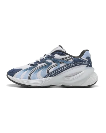 Pantofi sport Inverse wedge cu garnituri de piele, Albastru inchis/Alb murdar