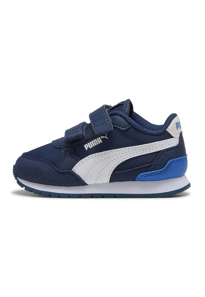 Pantofi sport ST Runner v4 NL cu inchidere velcro, Alb/Bleumarin